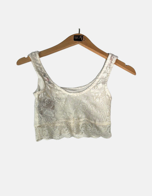 White  laze crop top FM